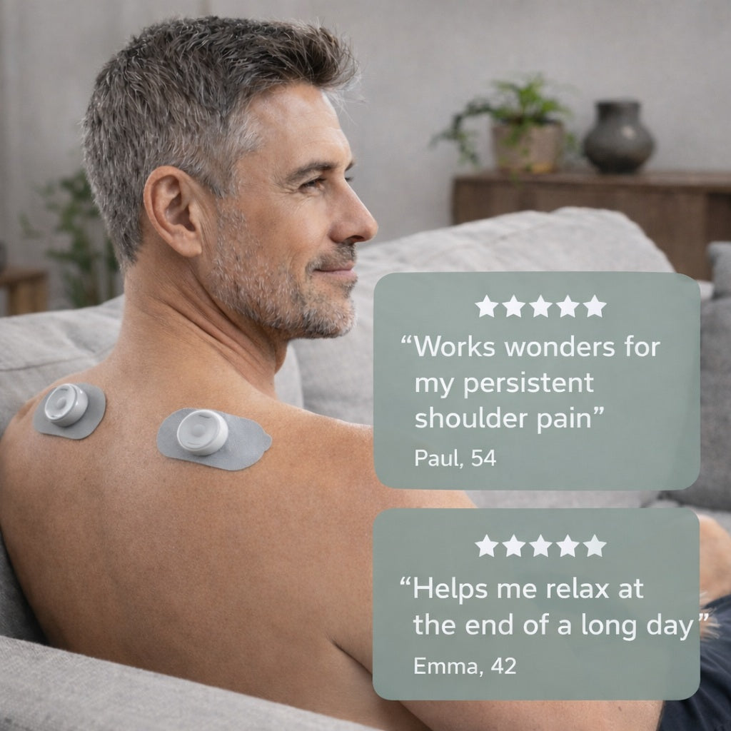 NeuroEase Rechargeable Wireless TENS Unit for Everyday Muscle Comfort